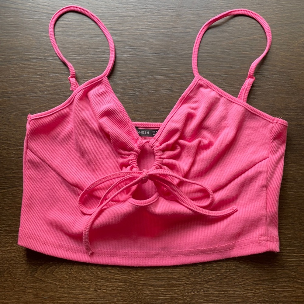 Hot pink crop top!